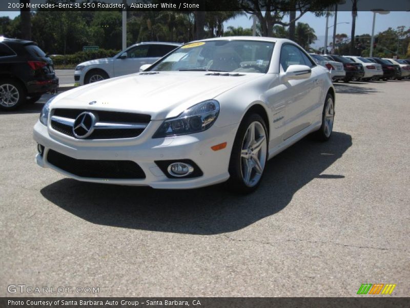 Alabaster White / Stone 2009 Mercedes-Benz SL 550 Roadster