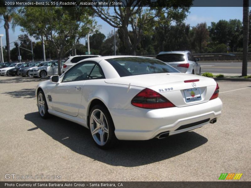 Alabaster White / Stone 2009 Mercedes-Benz SL 550 Roadster