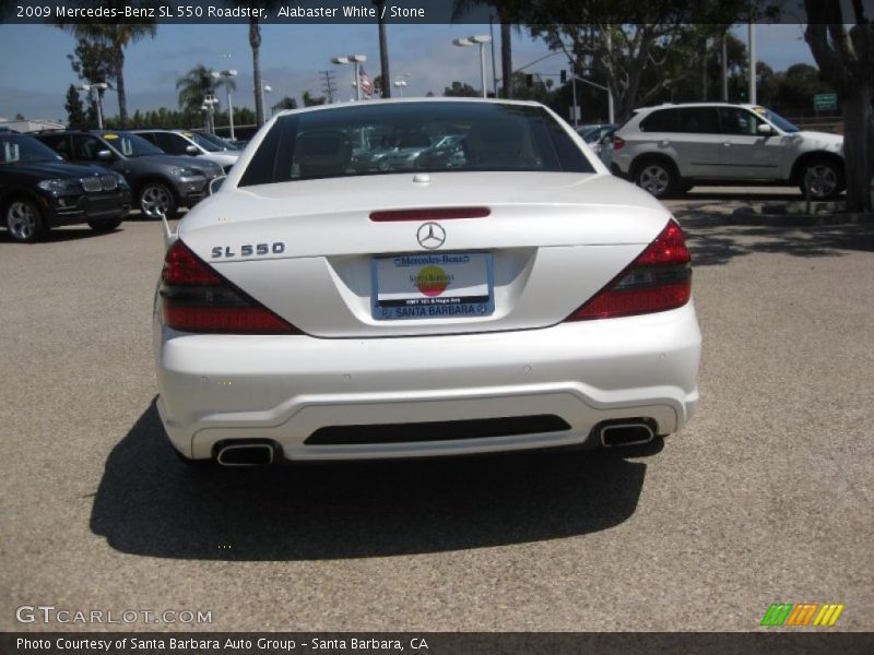 Alabaster White / Stone 2009 Mercedes-Benz SL 550 Roadster