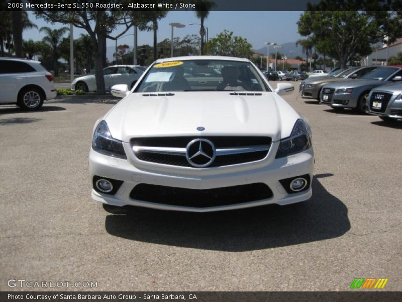 Alabaster White / Stone 2009 Mercedes-Benz SL 550 Roadster
