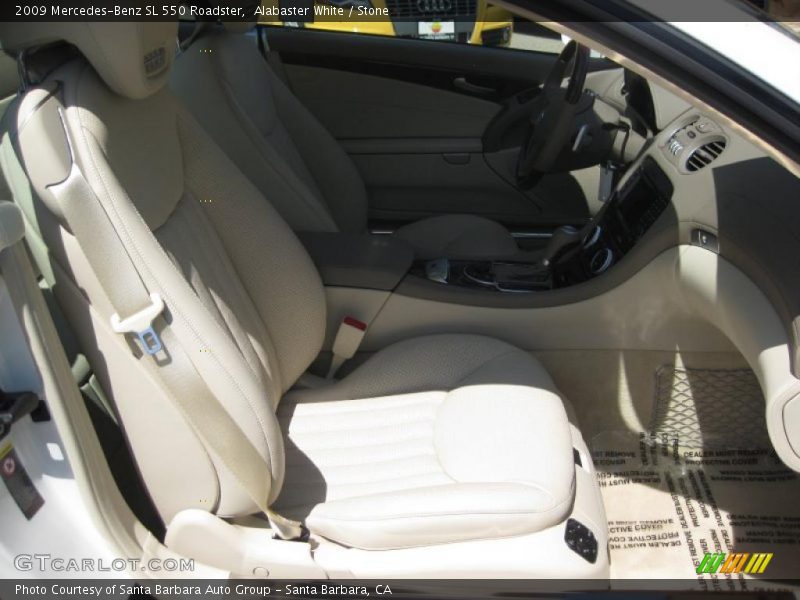 Alabaster White / Stone 2009 Mercedes-Benz SL 550 Roadster