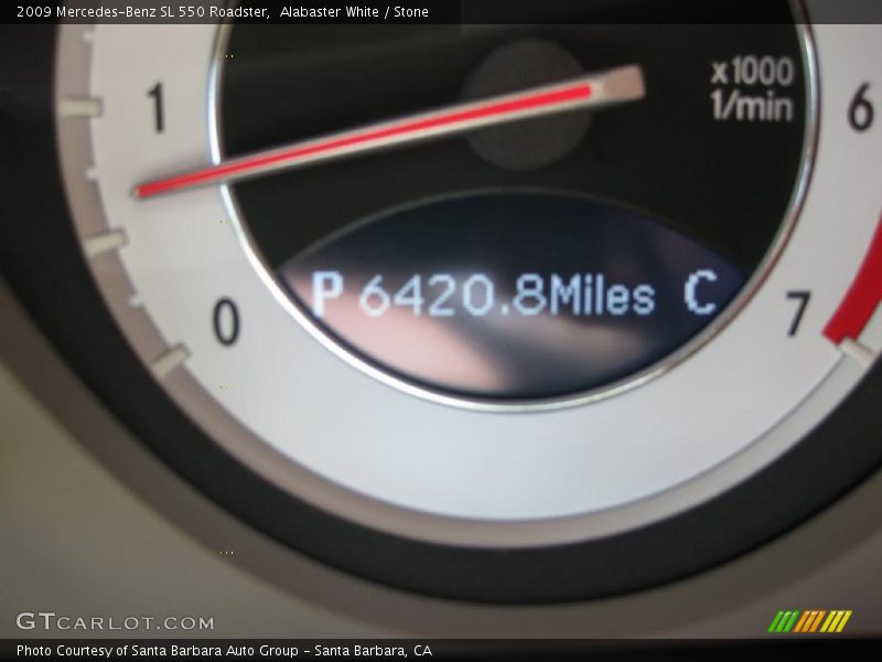 Alabaster White / Stone 2009 Mercedes-Benz SL 550 Roadster