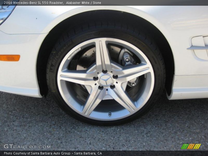 Alabaster White / Stone 2009 Mercedes-Benz SL 550 Roadster