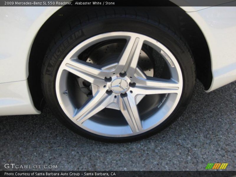 Alabaster White / Stone 2009 Mercedes-Benz SL 550 Roadster