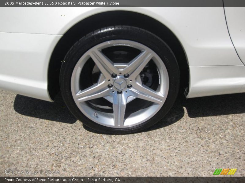 Alabaster White / Stone 2009 Mercedes-Benz SL 550 Roadster
