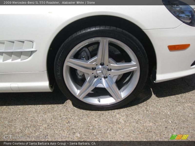 Alabaster White / Stone 2009 Mercedes-Benz SL 550 Roadster