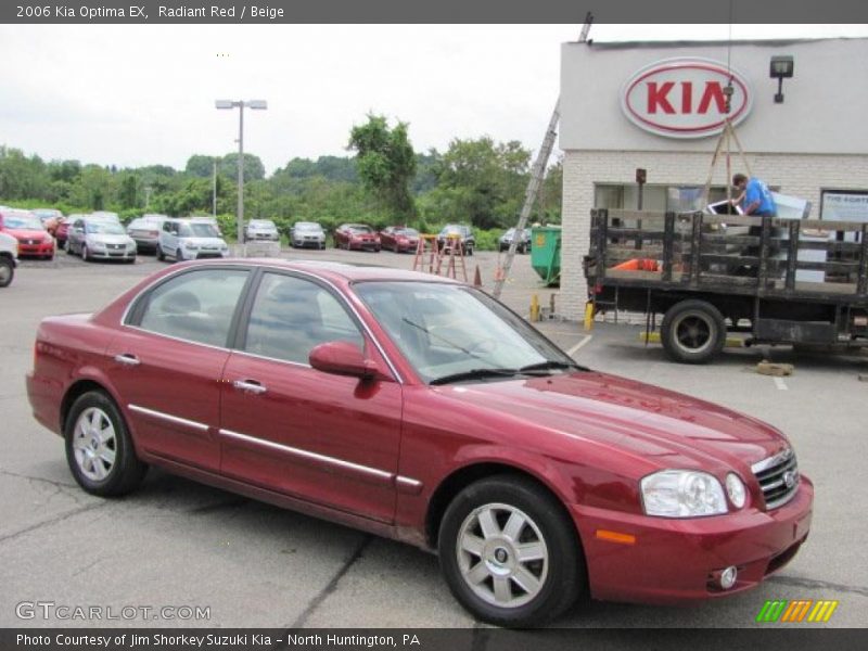 Radiant Red / Beige 2006 Kia Optima EX