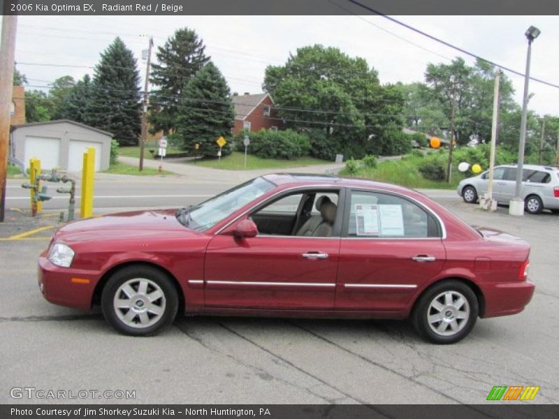 Radiant Red / Beige 2006 Kia Optima EX
