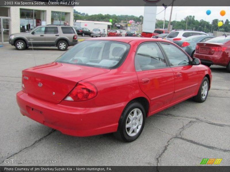 Classic Red / Grey 2003 Kia Spectra Sedan