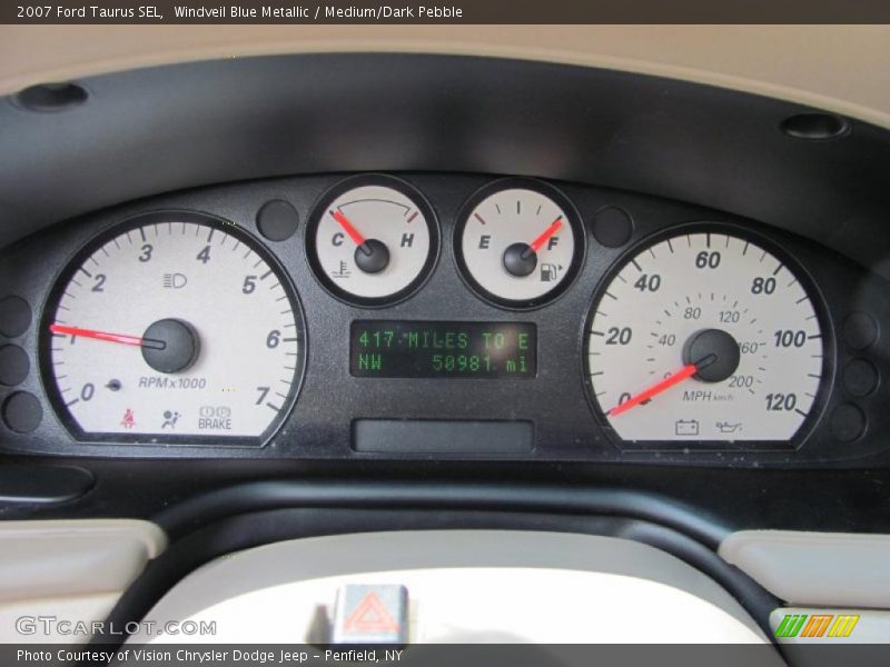 Windveil Blue Metallic / Medium/Dark Pebble 2007 Ford Taurus SEL