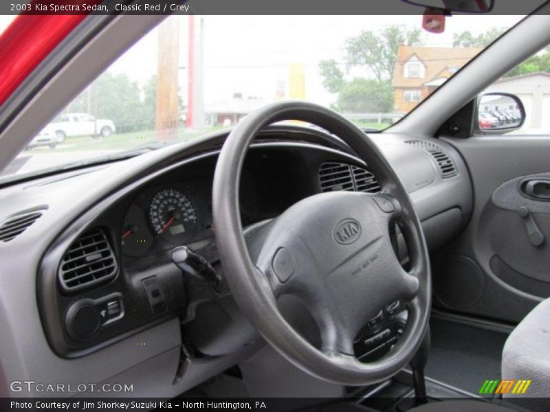 Classic Red / Grey 2003 Kia Spectra Sedan