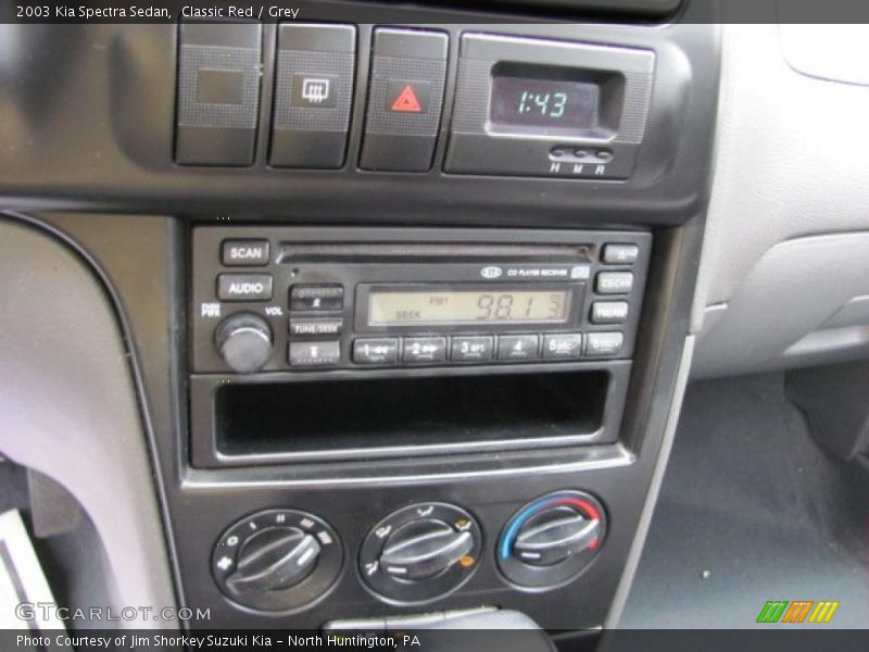 Classic Red / Grey 2003 Kia Spectra Sedan