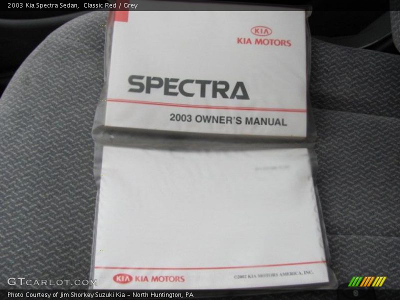 Classic Red / Grey 2003 Kia Spectra Sedan