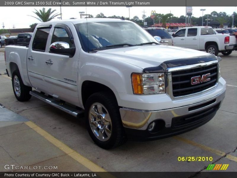 Summit White / Dark Titanium/Light Titanium 2009 GMC Sierra 1500 SLE Crew Cab