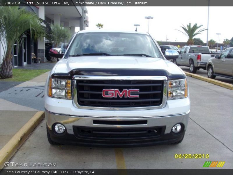 Summit White / Dark Titanium/Light Titanium 2009 GMC Sierra 1500 SLE Crew Cab