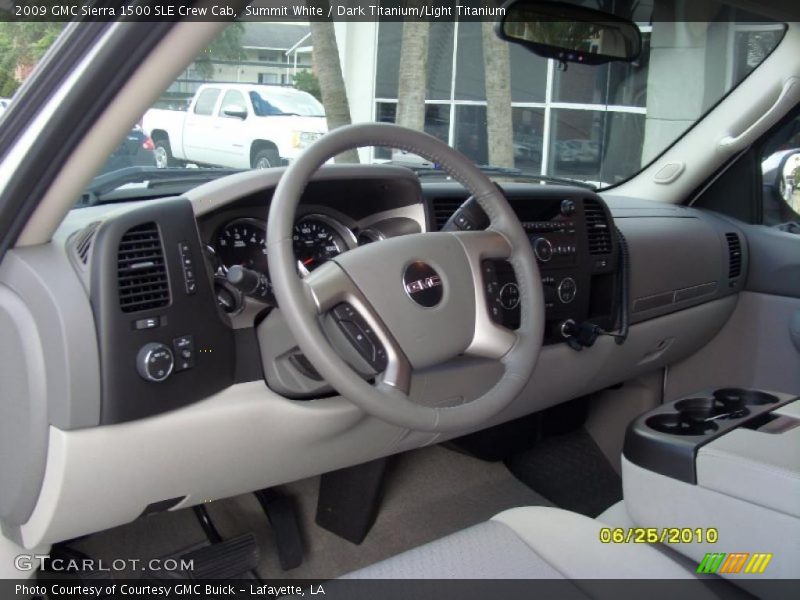 Summit White / Dark Titanium/Light Titanium 2009 GMC Sierra 1500 SLE Crew Cab