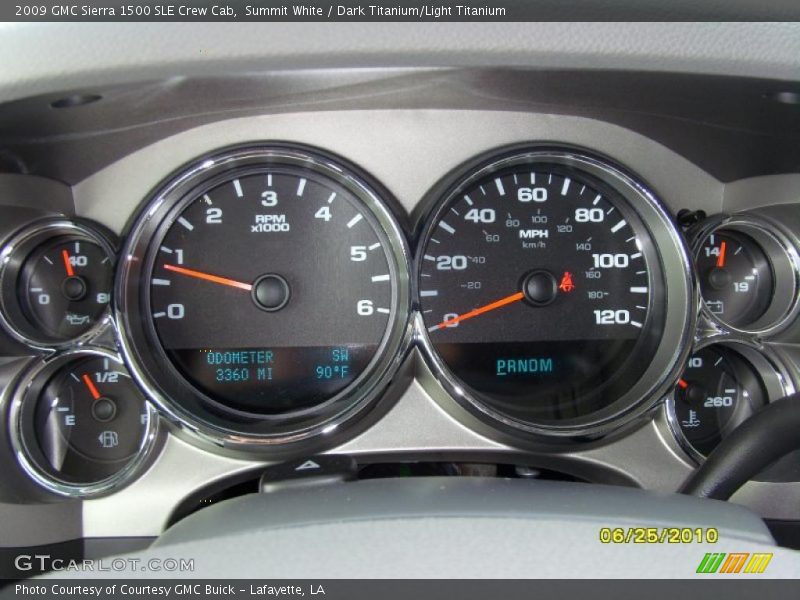 Summit White / Dark Titanium/Light Titanium 2009 GMC Sierra 1500 SLE Crew Cab