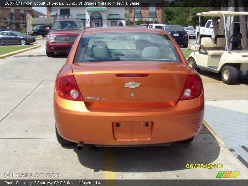 Sunburst Orange Metallic / Neutral Beige 2007 Chevrolet Cobalt LT Sedan