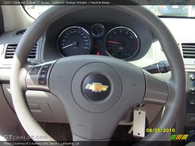 Sunburst Orange Metallic / Neutral Beige 2007 Chevrolet Cobalt LT Sedan