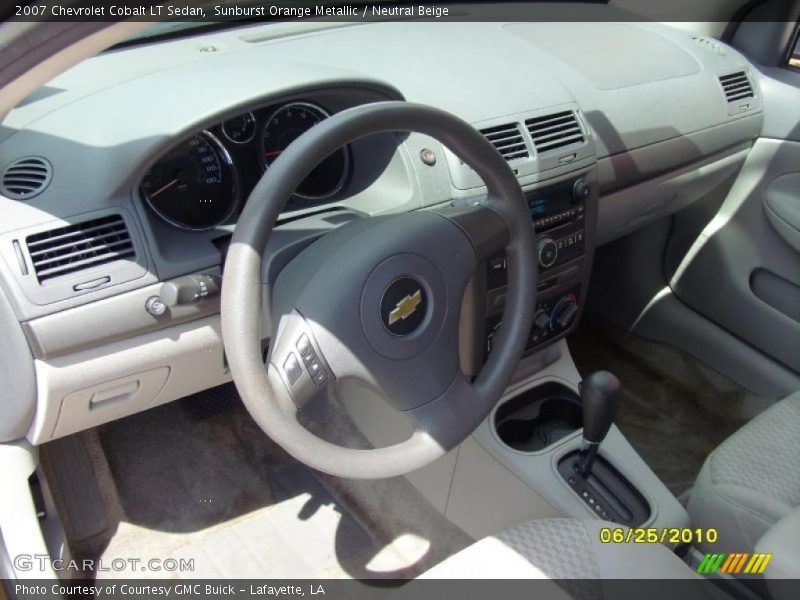 Sunburst Orange Metallic / Neutral Beige 2007 Chevrolet Cobalt LT Sedan