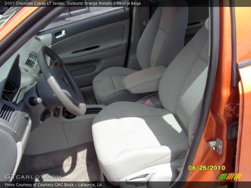 Sunburst Orange Metallic / Neutral Beige 2007 Chevrolet Cobalt LT Sedan