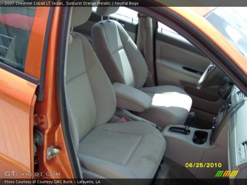 Sunburst Orange Metallic / Neutral Beige 2007 Chevrolet Cobalt LT Sedan