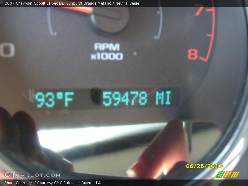 Sunburst Orange Metallic / Neutral Beige 2007 Chevrolet Cobalt LT Sedan