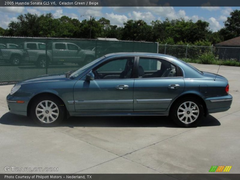 Celadon Green / Beige 2005 Hyundai Sonata GLS V6