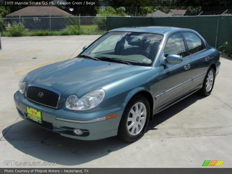 Celadon Green / Beige 2005 Hyundai Sonata GLS V6