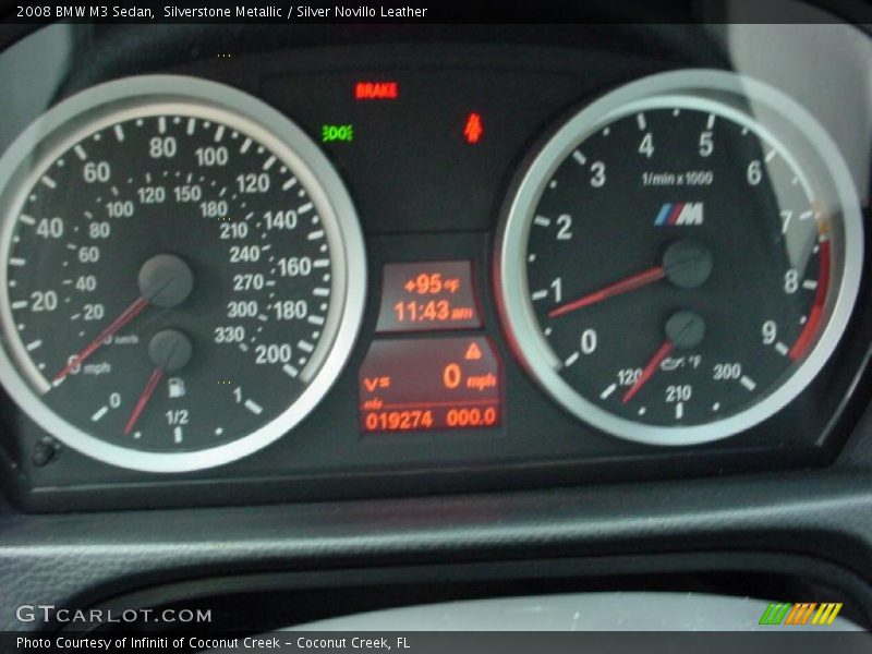 Silverstone Metallic / Silver Novillo Leather 2008 BMW M3 Sedan