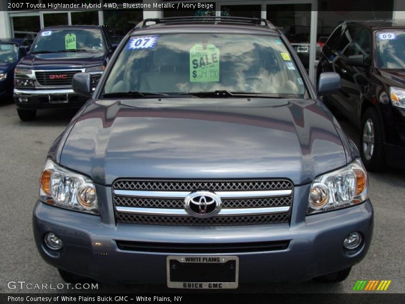 Bluestone Metallic / Ivory Beige 2007 Toyota Highlander Hybrid 4WD