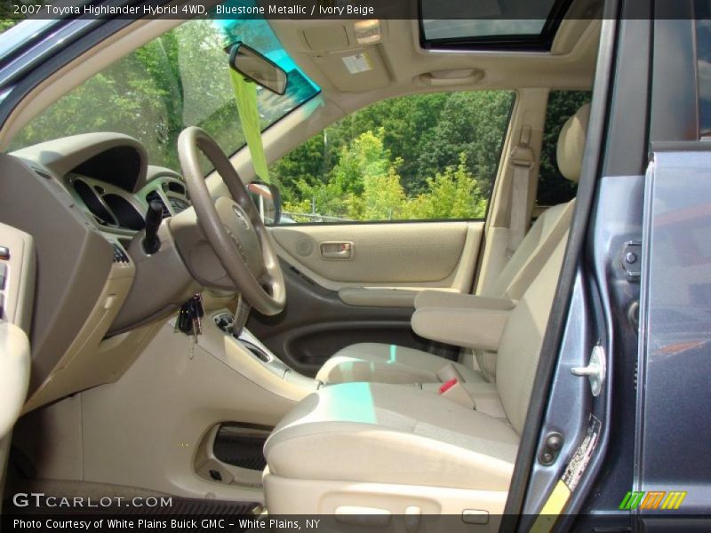 Bluestone Metallic / Ivory Beige 2007 Toyota Highlander Hybrid 4WD