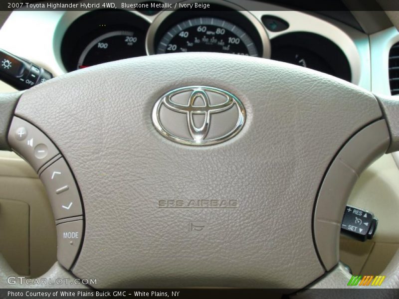 Bluestone Metallic / Ivory Beige 2007 Toyota Highlander Hybrid 4WD