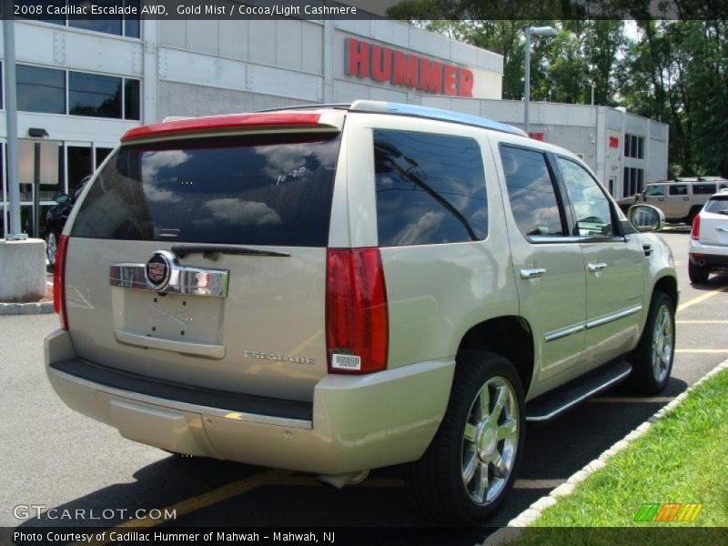 Gold Mist / Cocoa/Light Cashmere 2008 Cadillac Escalade AWD