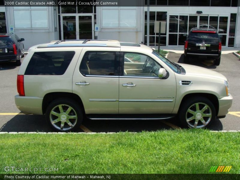 Gold Mist / Cocoa/Light Cashmere 2008 Cadillac Escalade AWD