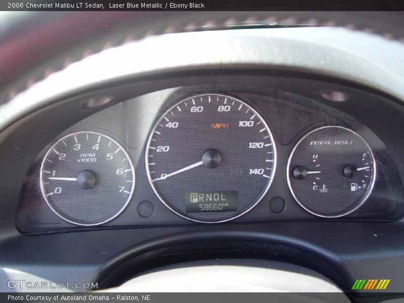Laser Blue Metallic / Ebony Black 2006 Chevrolet Malibu LT Sedan