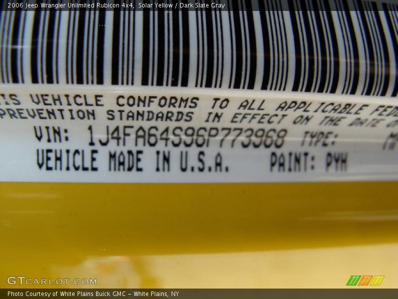 Solar Yellow / Dark Slate Gray 2006 Jeep Wrangler Unlimited Rubicon 4x4