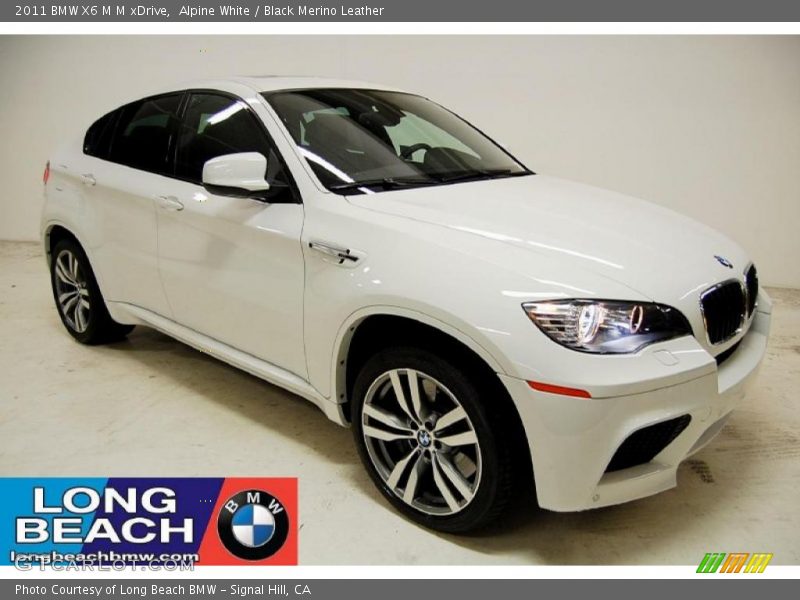 Alpine White / Black Merino Leather 2011 BMW X6 M M xDrive