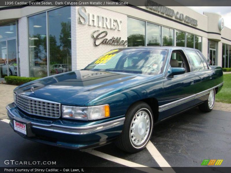 Dark Calypso Green Metallic / Neutral Shale 1996 Cadillac DeVille Sedan