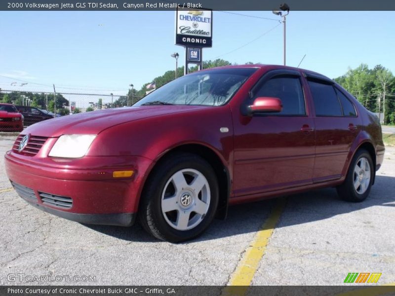 Canyon Red Metallic / Black 2000 Volkswagen Jetta GLS TDI Sedan