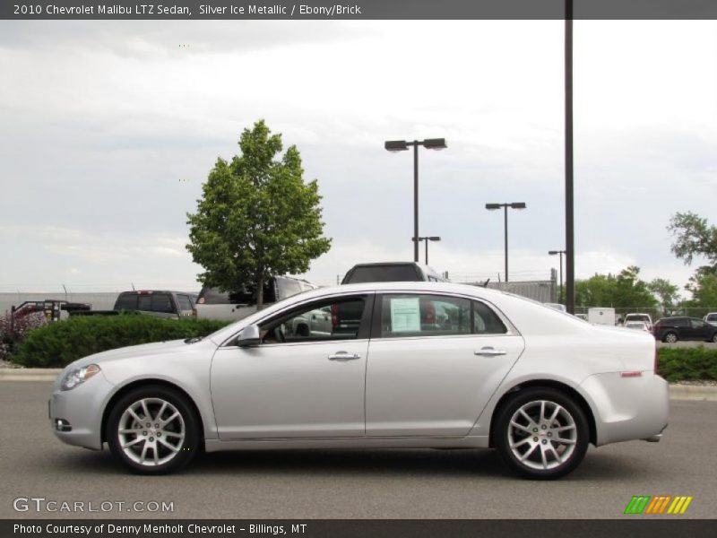Silver Ice Metallic / Ebony/Brick 2010 Chevrolet Malibu LTZ Sedan