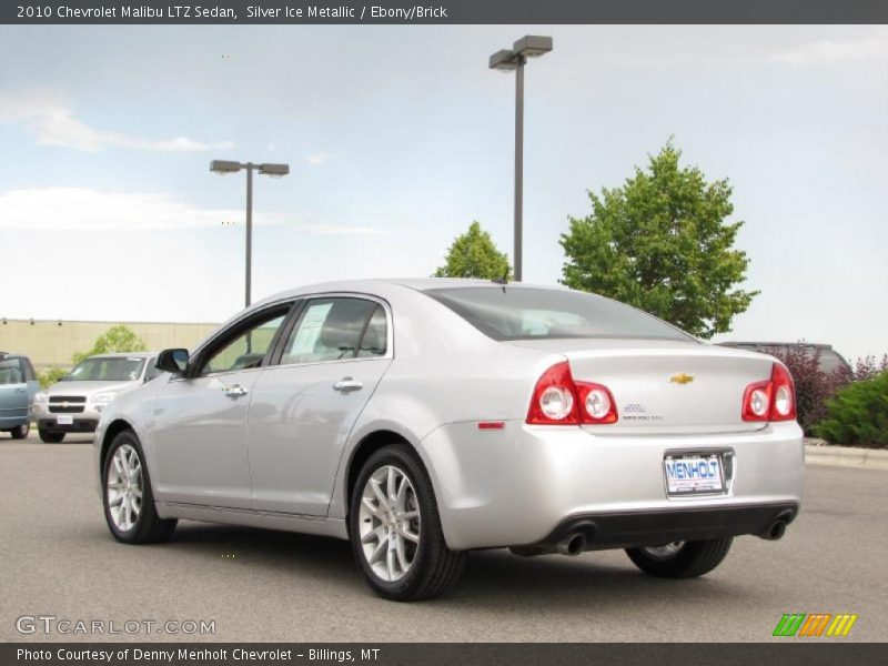 Silver Ice Metallic / Ebony/Brick 2010 Chevrolet Malibu LTZ Sedan