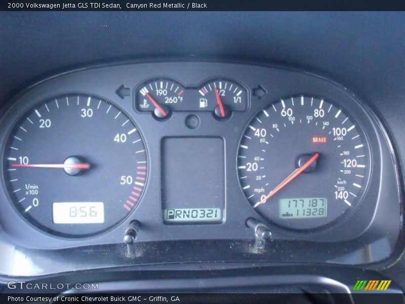 Canyon Red Metallic / Black 2000 Volkswagen Jetta GLS TDI Sedan