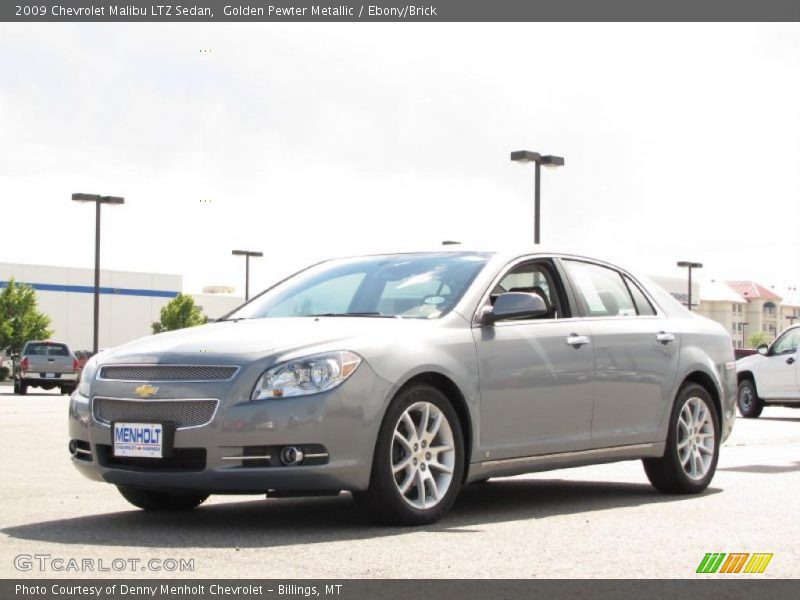 Golden Pewter Metallic / Ebony/Brick 2009 Chevrolet Malibu LTZ Sedan