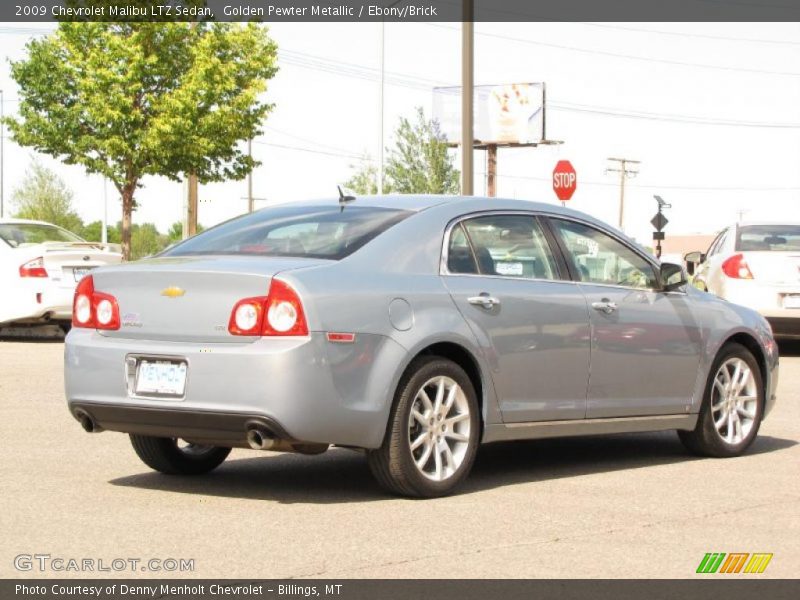 Golden Pewter Metallic / Ebony/Brick 2009 Chevrolet Malibu LTZ Sedan