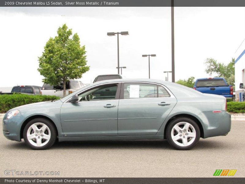 Silver Moss Metallic / Titanium 2009 Chevrolet Malibu LS Sedan