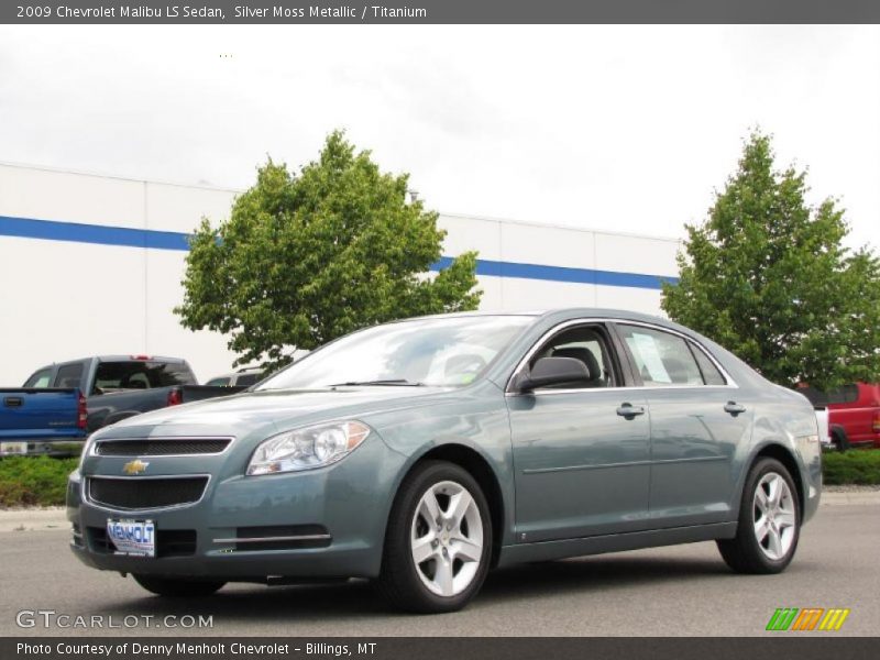 Silver Moss Metallic / Titanium 2009 Chevrolet Malibu LS Sedan
