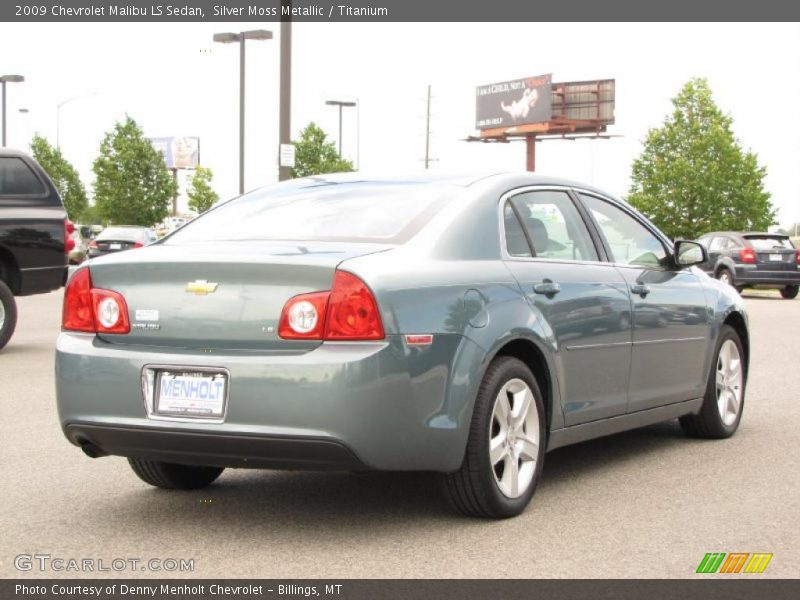 Silver Moss Metallic / Titanium 2009 Chevrolet Malibu LS Sedan