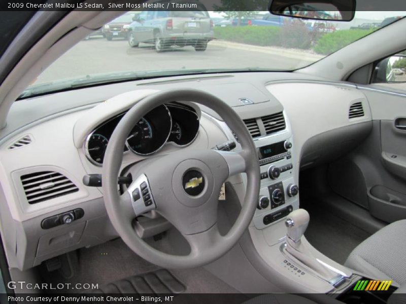 Silver Moss Metallic / Titanium 2009 Chevrolet Malibu LS Sedan