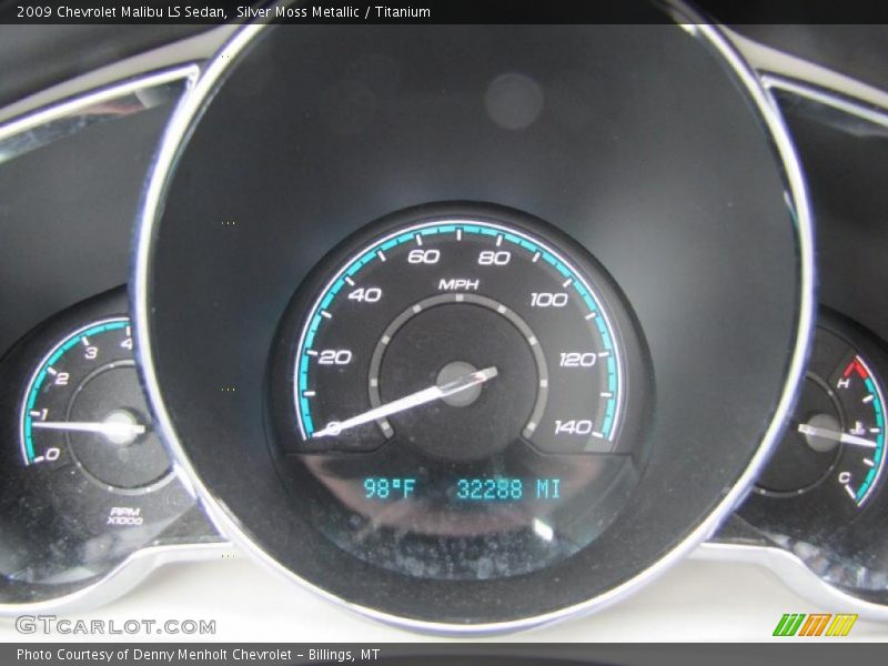Silver Moss Metallic / Titanium 2009 Chevrolet Malibu LS Sedan